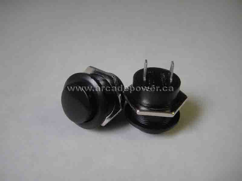 16mm diameter black push-button